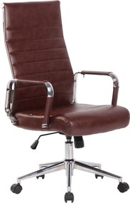 Cadeira de escritório Kolumbus em couro sintético Vermelho Bordô