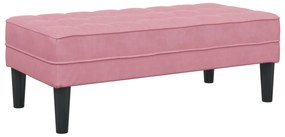 Banco Rosa 113x57x39 cm Veludo
