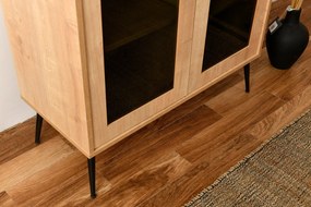 Aparador Calvin – Carvalho/Preto – 90x110x41 cm