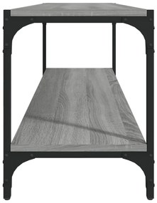 Móvel de TV 100x33x41 cm derivados madeira/aço cinzento sonoma