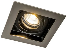 LED Foco embutido inteligente aço incluindo fonte de luz Wifi GU10 - Carree Moderno