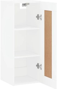 Armário de parede 34,5x34x90 cm derivados de madeira branco