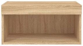 Móvel de TV com luzes LED 60x30x30 cm carvalho sonoma