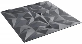 Painéis de parede 12 pcs 50x50 cm 3m² XPS ametista cinzento