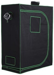 Outsunny Estufa Hidropônica em Mylar com Aberturas de Ar Reguláveis para Cultivo Interior 120x60x150 cm Preto | Aosom Portugal