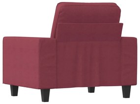 Poltrona 60 cm tecido vermelho tinto