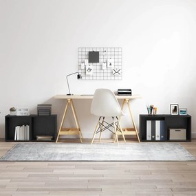 vidaXL Armários de TV - 4 pcs, Carvalho Preto, 37x35x37 cm, Madeira de Engenharia