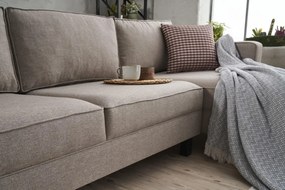Sofá de Canto Kale – Creme – 258 x 83 x 181 cm