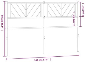 Cabeceira de cama 140 cm metal preto