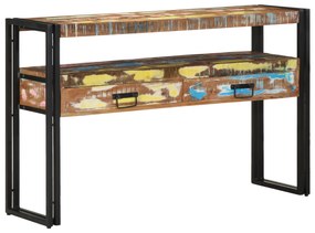 Mesas de Apoio vidaXL Multicolorido 120x33x75 cm Madeira Reclamada e Metal