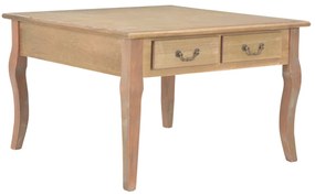 vidaXL Mesa de centro castanho 80x80x50 cm madeira
