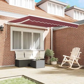 Toldo retrátil manual 300x250 cm bordô