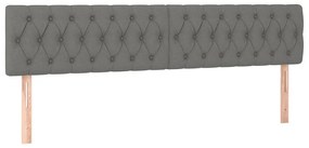 Cama boxspring com colchão 120x190 cm tecido cinzento-escuro