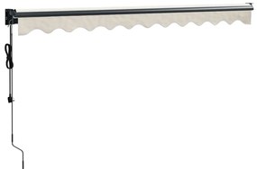 Toldo retrátil automático 3x2,5 m cor creme