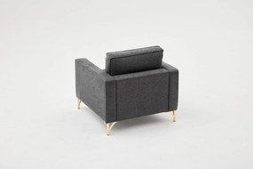 Sofá de 1 Lugar Berlin – Antracite Dourado – 90x83x91 cm