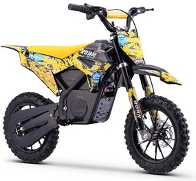 Mini moto elétrica para crianças 550W ROAN RXF (24V-12AH) AGM 10/10 Amarela