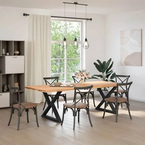 Pés para mesa de jantar 2 peças preto 90x(72-73,3) cm aço