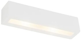 Candeeiro de parede moderno branco 2 luzes - Tjada Novo