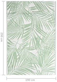 Tapete de exterior 190x290 cm ARAKIL PP verde