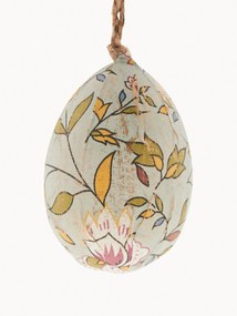 Ornamentos de ovo da Páscoa pintados à mão com padrão floral Essilia, conjunto de 3