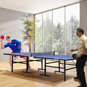 SPORTNOW Mesa de Ping Pong Dobrável com Rodas Mesa de Ping Pong Profis