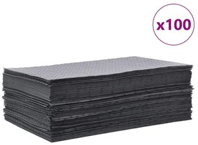 vidaXL Almofadas absorventes de óleo 100 unid 40x50 cm cinzento