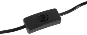 Candeeiro de mesa retro preto com bronze - Milou Moderno