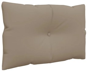 Almofadões de paletes 3 pcs tecido cinza-acastanhado