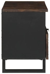 Armário de TV - 80x33,5x46 cm, Feito de Madeira Sólida e MDF.