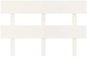 Cabeceira de cama 124x3x81 cm pinho maciço branco