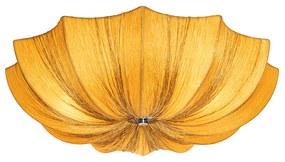 Design plafondlamp goud zijden 52 cm 3-lichts - Plu Design