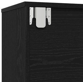 Estantes 3 pcs Carvalho Preto 36x30x143 cm Madeira engenheirada