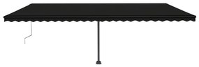 Toldo automático com LED e sensor de vento 600x350 cm antracite