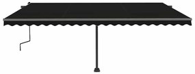 Toldo retrátil manual independente 500x300 cm antracite