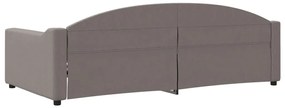 Sofá-cama 100x200 cm tecido cinzento-acastanhado