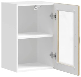 Armário de parede de cozinha porta vidro Porto carvalho sonoma