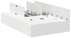 Cama com Armazenamento vidaXL Branca 120x200 cm