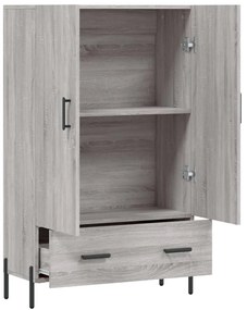 Armário alto derivados de madeira 69,5x31x115cm cinza sonoma