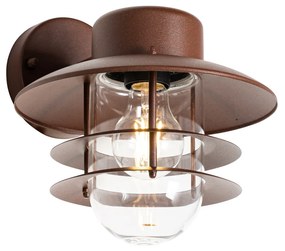 Candeeiro de parede industrial castanho enferrujado IP44 - Shell Industrial