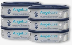Recarga x6 para caixote do lixo de fraldas Dress Up ANGELCARE branco escuro liso com motivo