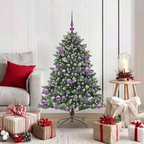 vidaXL Árvore de Natal Artificial Verde 120 cm PVC, Plástico e Aço