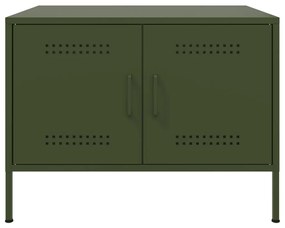 Mesa de centro 68x50x50,5 cm aço verde azeitona