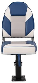 Assentos de barco 2 pcs c/ pedestais ajustáveis e rotação 360°