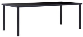 11 pcs conjunto de jantar couro artificial preto