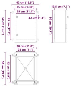 Armário de Controle IP65 À Prova D'água Cinza 35x19,5x50 cm Plastico A