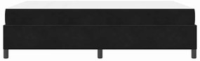 Estrutura da Cama Preto e Branco e Preto 140 x 190 cm Veludo