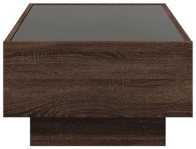 Mesa de centro c/ LEDs 90x50x30 cm derivados de madeira