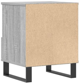 Mesa de cabeceira 40x35x50 cm derivados de madeira cinza sonoma