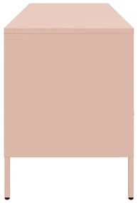 Móvel de TV 100,5x39x50,5 cm aço laminado a frio rosa