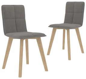 vidaXL Cadeiras de jantar 2 pcs tecido cinzento-claro